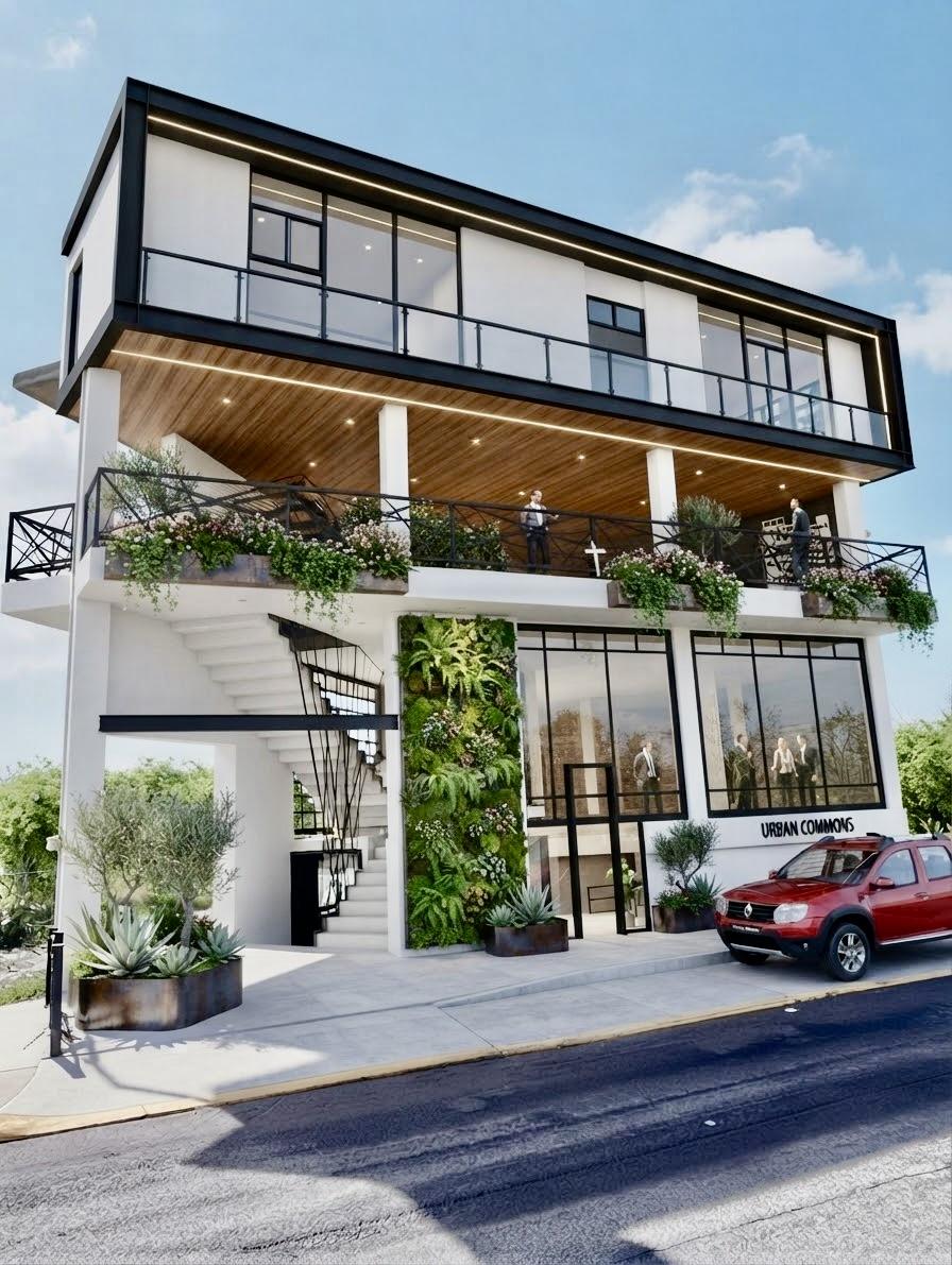 Edificio comercial en venta, Ocotlán, Tlaxcala - render terminado